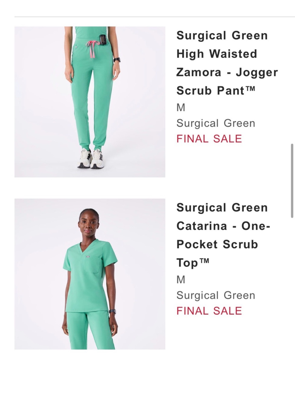 Figs set in Surgical Green